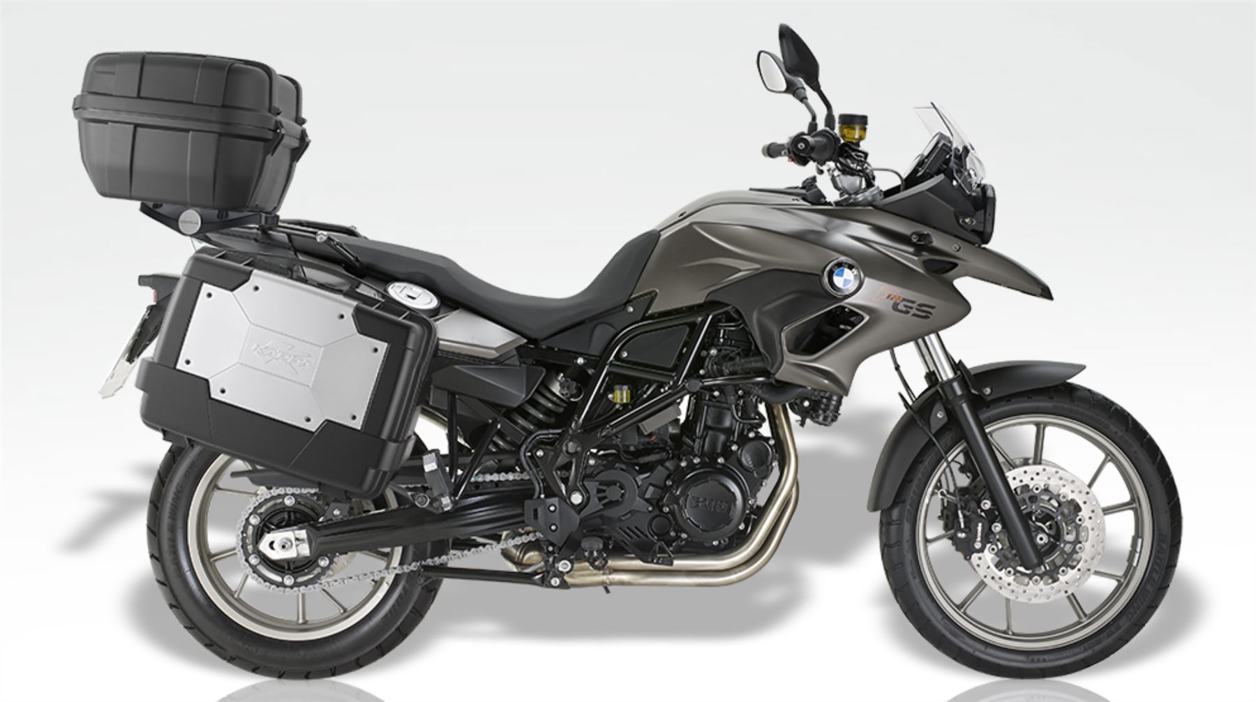 Kappa GARDA MONOKEY Full Luggage System Silver For BMW F 800 GS Adventure 2013-2018